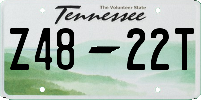 TN license plate Z4822T