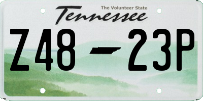 TN license plate Z4823P