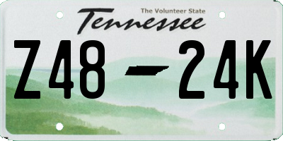 TN license plate Z4824K