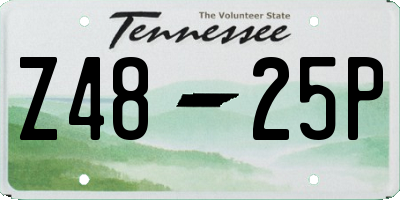 TN license plate Z4825P