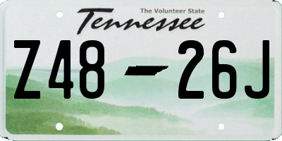 TN license plate Z4826J