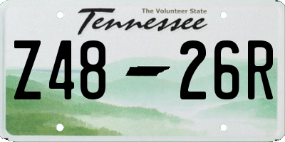 TN license plate Z4826R