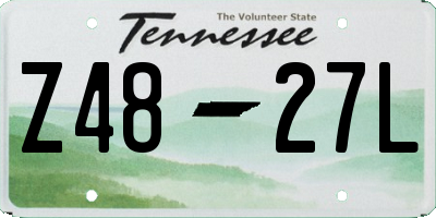 TN license plate Z4827L