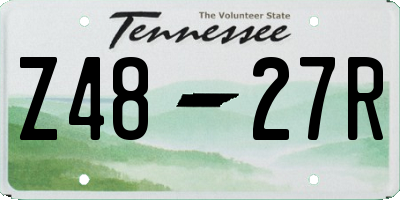 TN license plate Z4827R