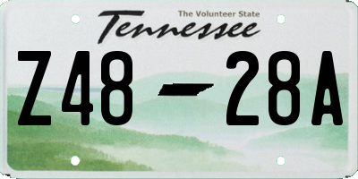 TN license plate Z4828A