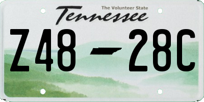 TN license plate Z4828C
