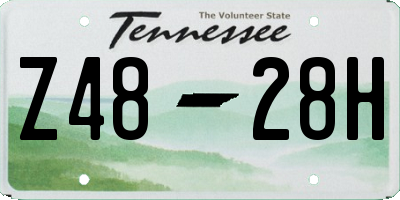 TN license plate Z4828H