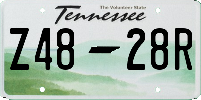 TN license plate Z4828R