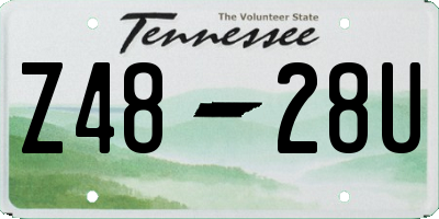 TN license plate Z4828U