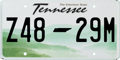 TN license plate Z4829M