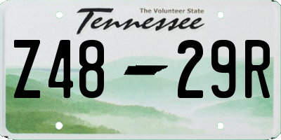 TN license plate Z4829R