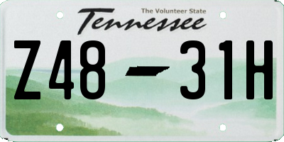 TN license plate Z4831H