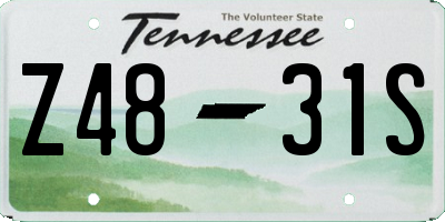TN license plate Z4831S