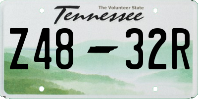 TN license plate Z4832R