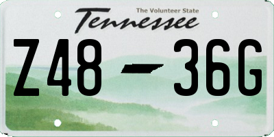 TN license plate Z4836G