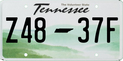 TN license plate Z4837F