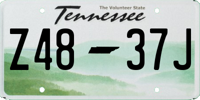 TN license plate Z4837J