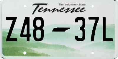 TN license plate Z4837L