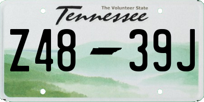 TN license plate Z4839J