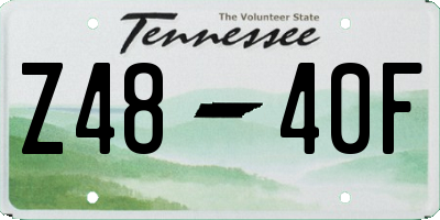 TN license plate Z4840F