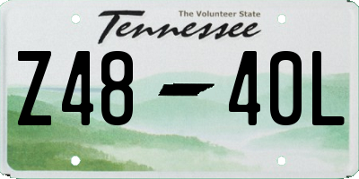 TN license plate Z4840L
