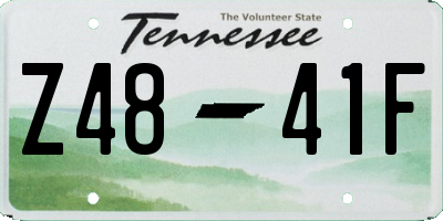 TN license plate Z4841F