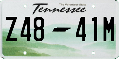 TN license plate Z4841M