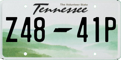 TN license plate Z4841P