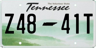 TN license plate Z4841T