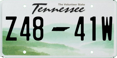 TN license plate Z4841W