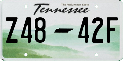 TN license plate Z4842F
