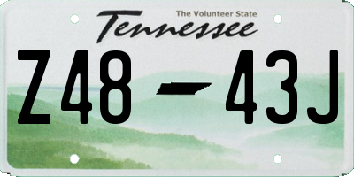 TN license plate Z4843J