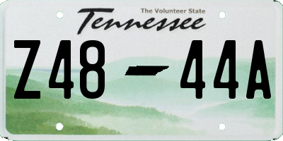 TN license plate Z4844A