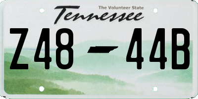 TN license plate Z4844B