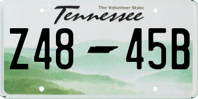 TN license plate Z4845B