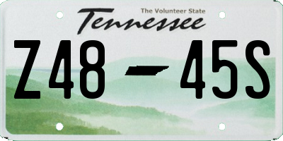 TN license plate Z4845S