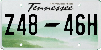 TN license plate Z4846H