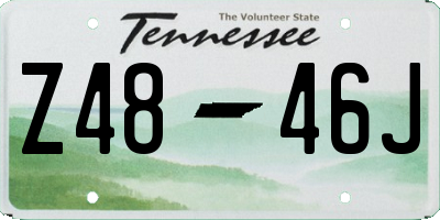 TN license plate Z4846J