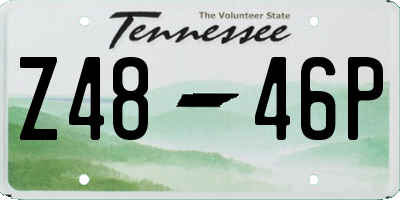 TN license plate Z4846P