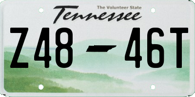 TN license plate Z4846T