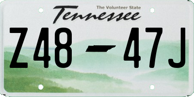 TN license plate Z4847J