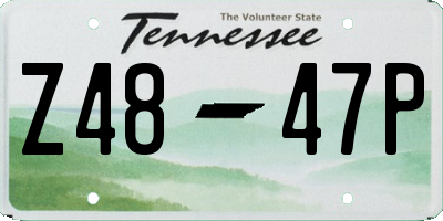 TN license plate Z4847P