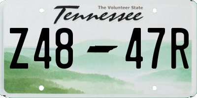 TN license plate Z4847R