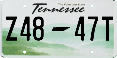 TN license plate Z4847T