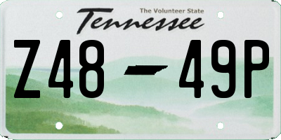 TN license plate Z4849P