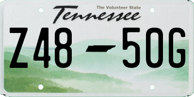 TN license plate Z4850G