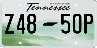 TN license plate Z4850P