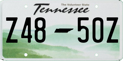 TN license plate Z4850Z