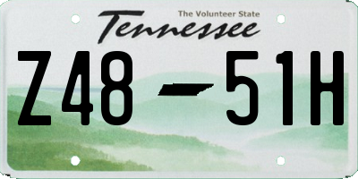 TN license plate Z4851H