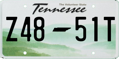 TN license plate Z4851T